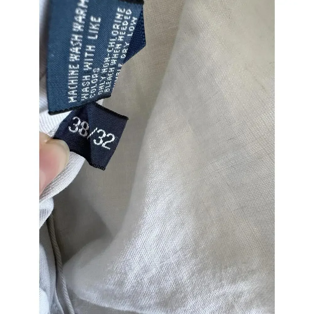 Polo Ralph‎ Lauren Pants Mens 38x32 Khaki Prospect Chino Flat Front Preppy Twill